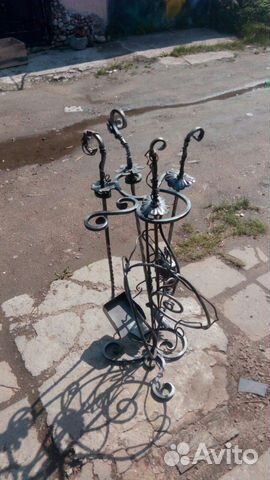 Набор для камина ковка