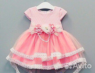 Платья Турция 6мес-3лет коралл и т.синий Платья Турция 6мес-3лет коралл и т.синий