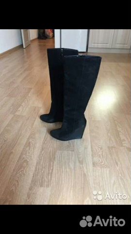 Замшевые сапоги Сalvin Klein