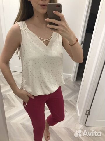 Топ Zara без рукавов