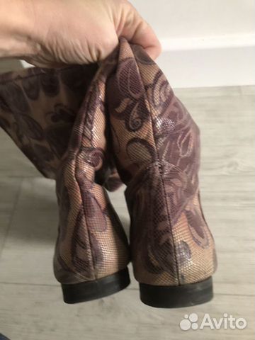 Высокие сапоги из натуральной кожи