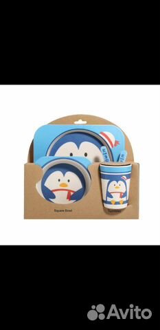 Комплект детской посуды из бамбука