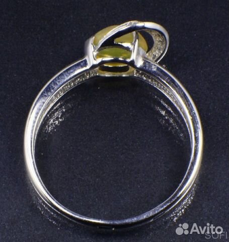 Серебряное кольцо с опалом и фианитом натуральным