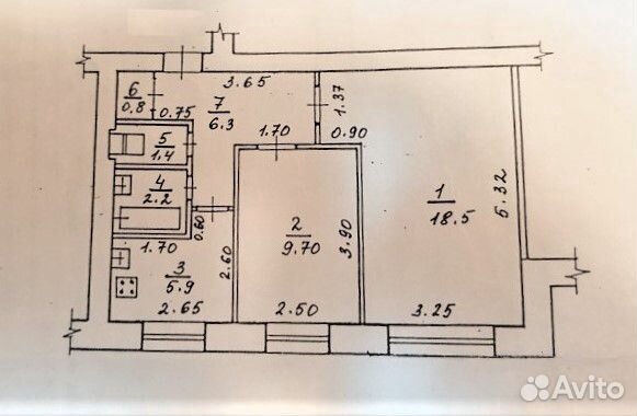 2-к квартира, 44.8 м², 1/9 эт. 2-к квартира, 44.8 м², 1/9 эт.