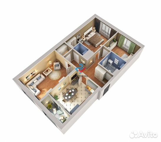 3-к квартира, 111.8 м², 3/19 эт. 3-к квартира, 111.8 м², 3/19 эт.