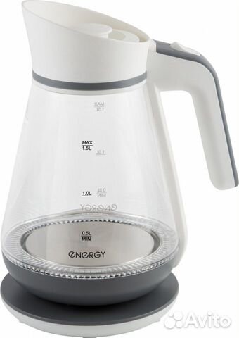 Чайник energy E-297 (1,5 л) стекло, пластик цвет