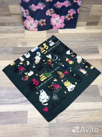 Новый женский шёлковый платок Gold Kashkha