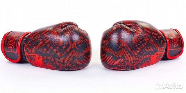 Перчатки боксерские Venum, кожа, 10 oz, красно-чёр Перчатки боксерские Venum, кожа, 10 oz, красно-чёр