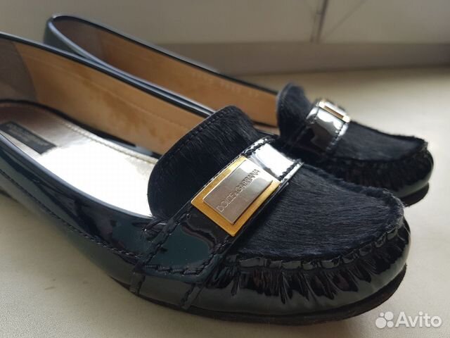 Dolce gabbana женские мокасины 37 размер черные