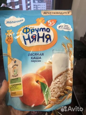 Овсяная каша с персиком Фрутоняня Овсяная каша с персиком Фрутоняня