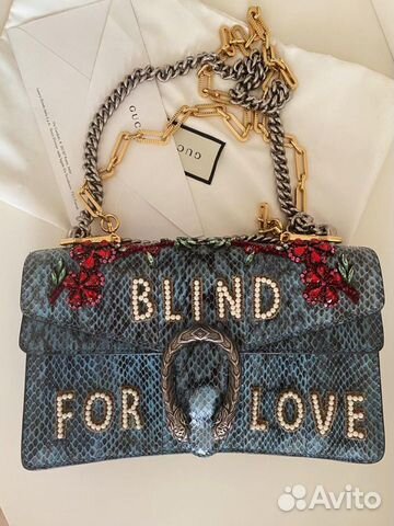 Сумка Gucci из питона с кристаллами