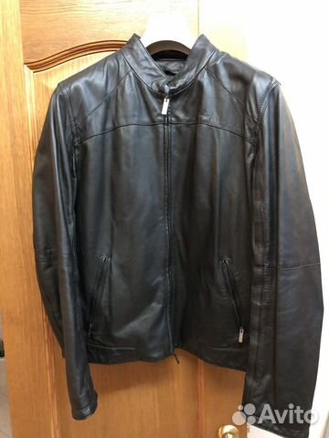 Кожаная куртка armani collezioni