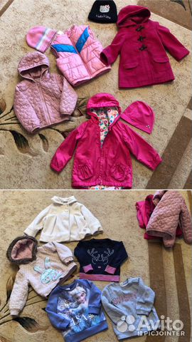 Много верхней одежды на девочку (1-3 года) кофты,с