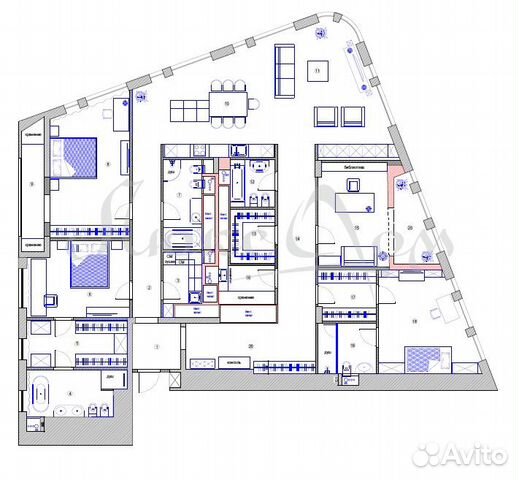 5-к квартира, 244.1 м², 7/15 эт. 5-к квартира, 244.1 м², 7/15 эт.