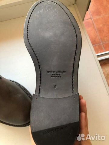 Ботинки кожаные фирменные Giorgio Armani