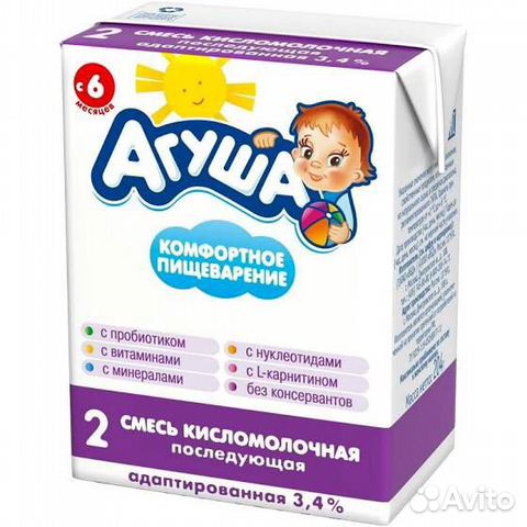 Кисломолочная смесь Агуша2 постоянный обмен Кисломолочная смесь Агуша2 постоянный обмен