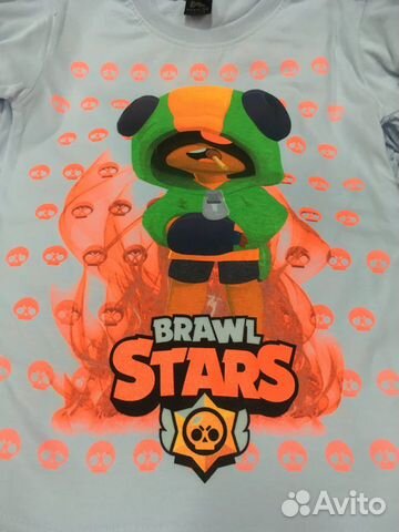 Футболка brawl stars. Опт. Рисунок светится в темн Футболка brawl stars. Опт. Рисунок светится в темн