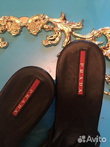 Шлепанцы на лето prada новые Италия натур