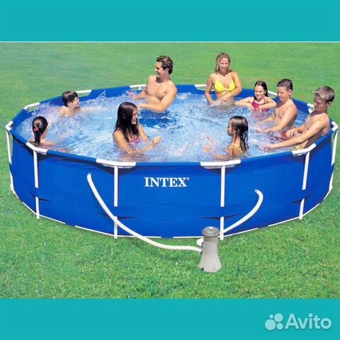 Бассейн каркасный + фильтр-насос 366х76см Intex 28 Бассейн каркасный + фильтр-насос 366х76см Intex 28