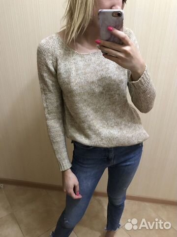 Свитер бежевый Stradivarius S