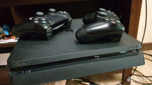 Пс4 слим 500гб+5игр+2 джойстика