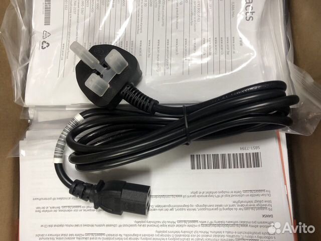 Кабель питания с Английской вилкой 1.8м