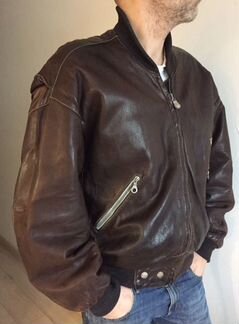 Кожаная зимняя куртка-пилот Post Card (Италия)