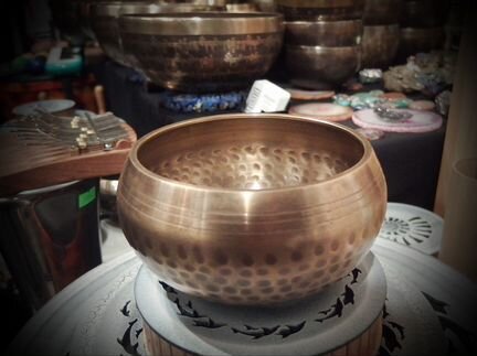 Литая поющая чаша 9-15 см,нота: До-Си, 342 - 751Гц