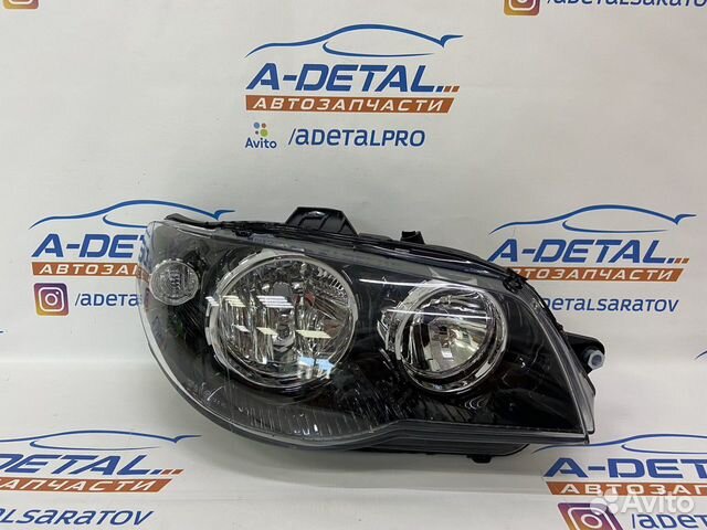 Фара правая Fiat Albea (Черная электрокорректор)