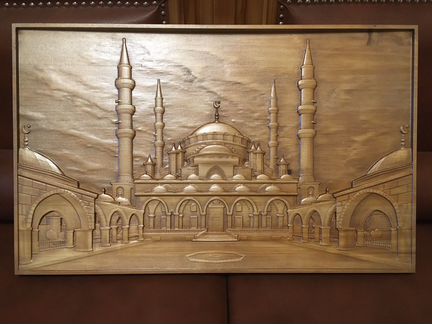 Картины деревянные, резные панно