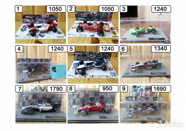 Модели болидов Formula 1 (Формула 1) 1/43