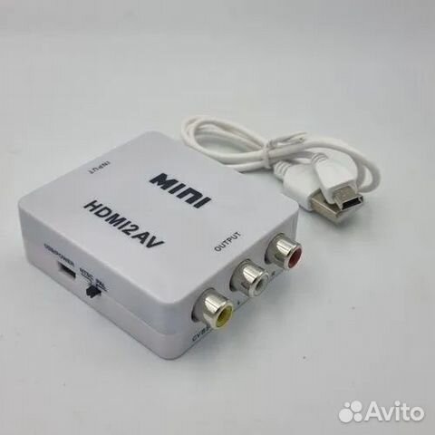 Переходник видео-конвертер hdmi на AV