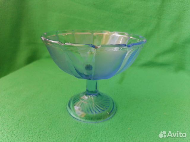 Креманка голубое стекло СССР