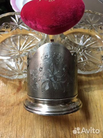 Подстаканник серебряный 875 пробы,без использовани
