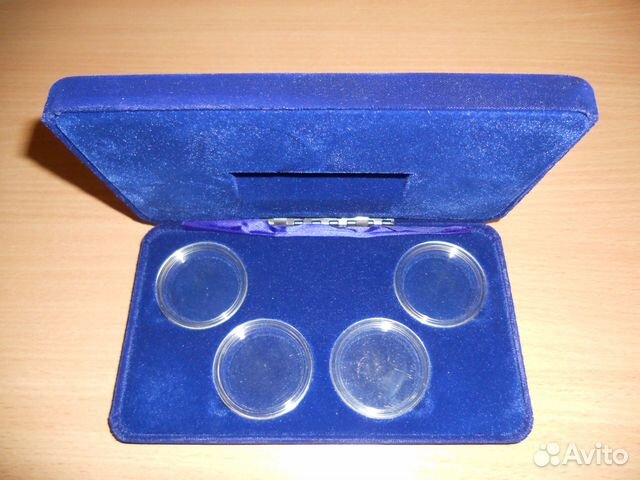 Футляр для 4 монет 38 мм с капсулами