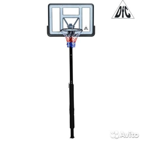 Баскетбольный щит стойка 112 см х 75 см, с рег выс