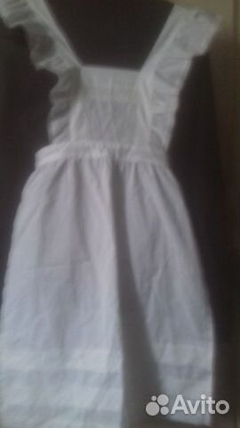 Белый школьный фартук новый