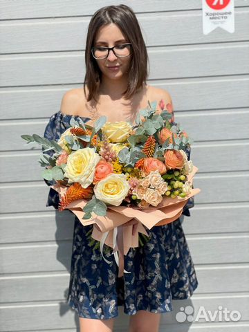 Букет сборный, цветы, розы