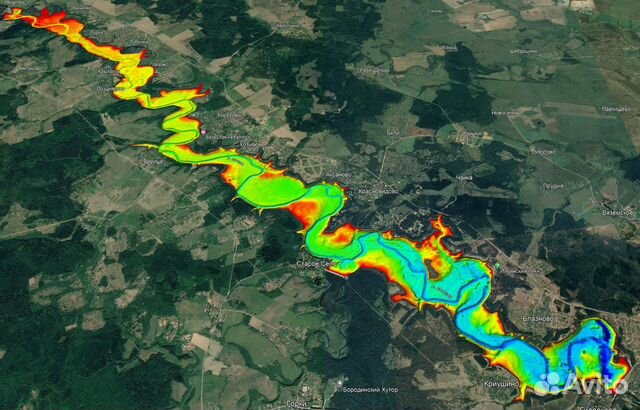Карта глубин можайского водохранилища