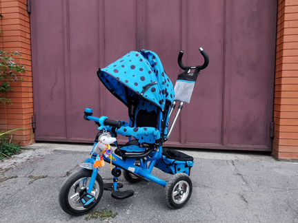 Детский велосипед бу трех колёсный с ручкой