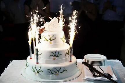 Свечи фонтаны для торта 6 шт