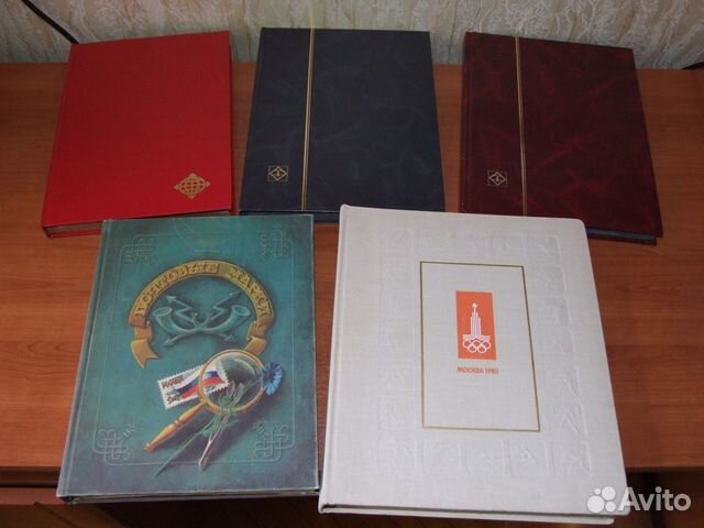 5 альбомов, почтовые марки СССР, России, Зарубежья