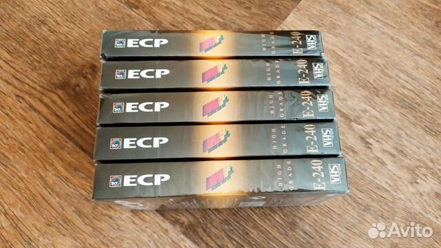 Видеокассеты ECP VHS E-240, хром, новые в плёнке