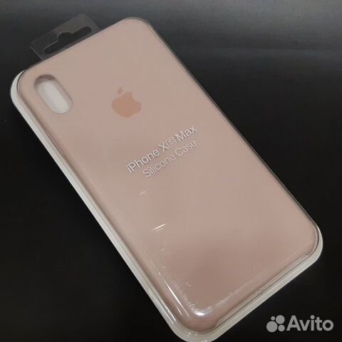 Силиконовый чехол на iPhone XS max пудровый