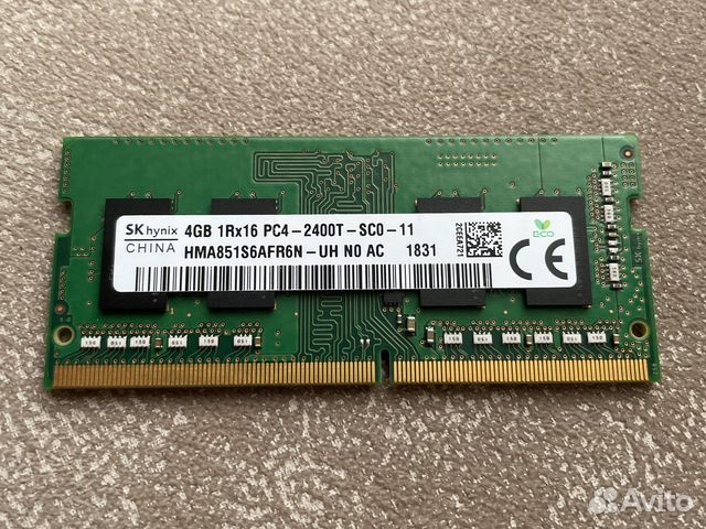 Опер. память SK Hynix 4GB DDR4 для ноутбука в Москве, цена 500 руб ...