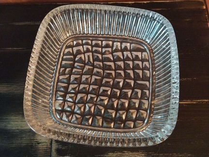 Квадратный хрустальный сальник СССР. Без сколов и