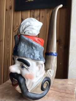 Графин-скульптура Казак трубка-люлька Фарфор СССР