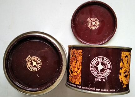 Банки от кофе из Индии времен СССР