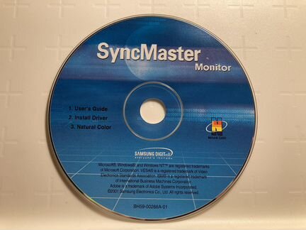 Установочный диск для SyncMaster Monitor + мануал