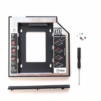 Салазки оптибей HDD/SSD для ноутбука 9,5 и 12.7 мм